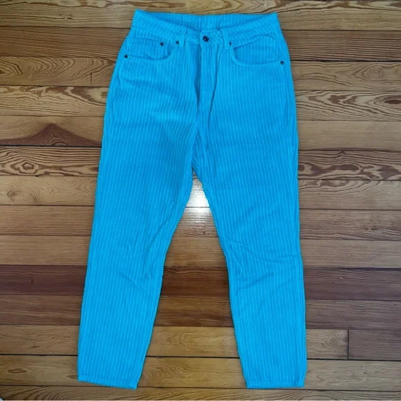 THE RAGGED PRIEST Teal Mom Cords - Picture 3 of 6